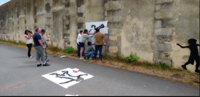 Jef Aerosol, Fresque avec les détenus de la maison Centrale de Saint Martin de Ré